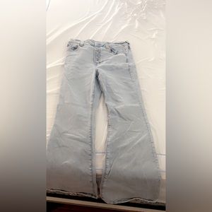 American eagle jeans. They are flare and high waisted!